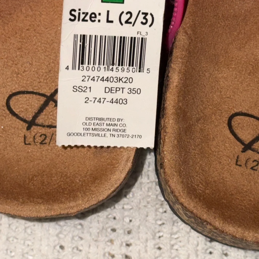 Bobbie Brooks Girls Sandals Size 2/3 Sparkly Pink